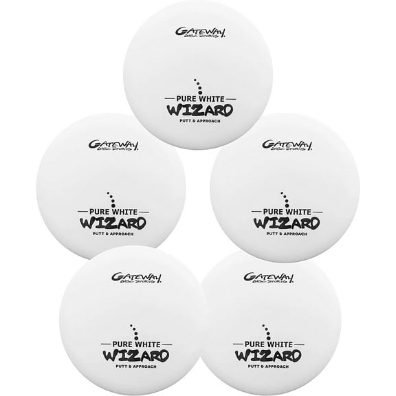 Gateway Wizard Disc Golf Putter Approach Disc - 5 Pack (Pure White)
