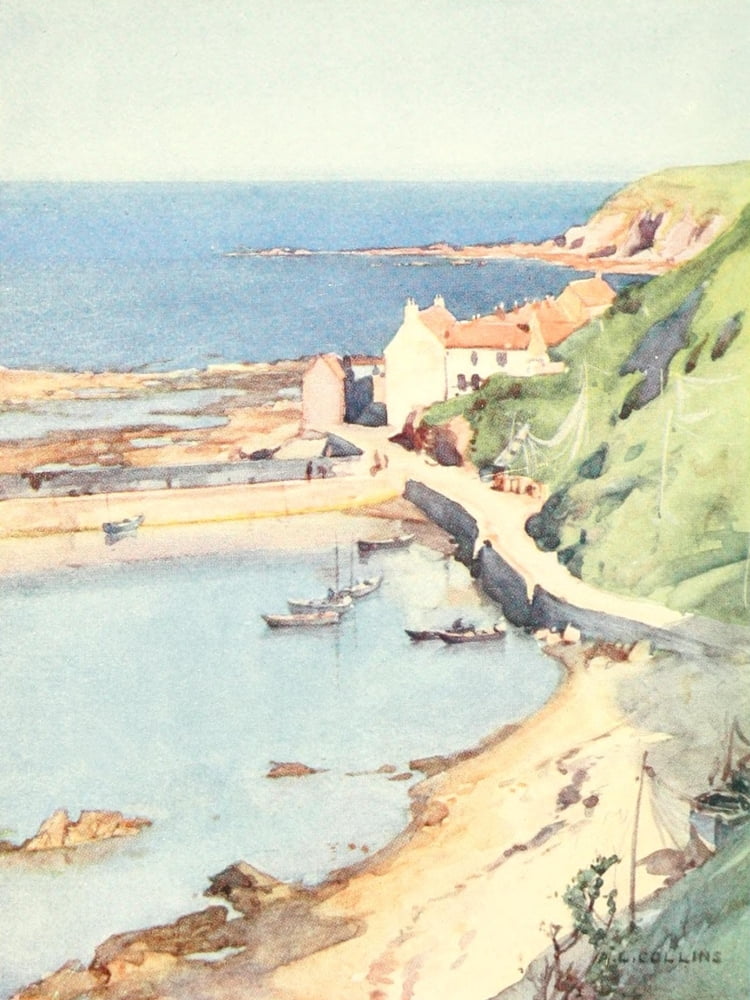 Gateway of Scotland 1912 Burnmouth Canvas Art - AL Collins (18 x 24)