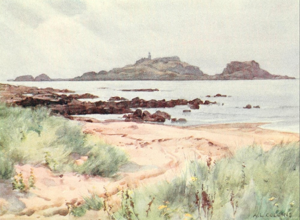 Gateway of Scotland 1912 Fidra Island Canvas Art - AL Collins (18 x 24)