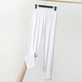 thumbnail image 1 of GathRRgYP Womens Pants Dressy Casual,Women's Wide Leg Pants with Pockets High Waisted,Women's Solid Color Large Size Summer Leggings High Waist Can Be Worn at Home and Outside Trousers White XL, 1 of 8