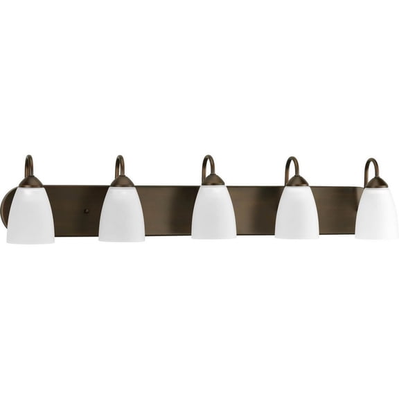 P2713-20-Progress Lighting-Gather - 5 Light in Transitional and Traditional style - 36 Inches wide by 7.5 Inches high-Antique Bronze Finish