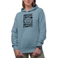 thumbnail image 1 of Gather & Give Thanks, Boho Thanksgiving Day Art Merch Gift, Light Blue Hooded Sweatshirt or Hoodie, Medium, 1 of 5