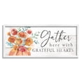 thumbnail image 1 of Gather Grateful Hearts Seasonal Harvest Rustic Phrase Botanical & Floral Graphic Art Framed Art Print Wall Art, 1 of 5