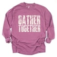 thumbnail image 1 of Gather Together Block Distressed - Women's Garment Dyed Long Sleeve Graphic T-Shirt, 1 of 13