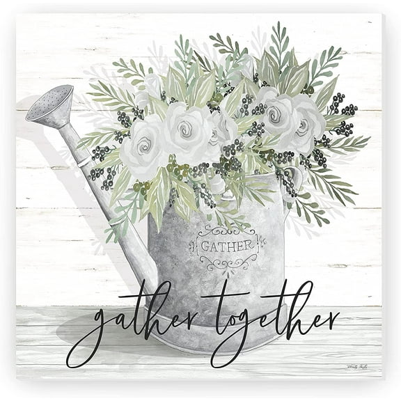 Gather Together Rustic Wood Farmhouse Wall Sign 12x12 (Unframed)