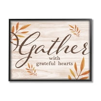 Gather With Grateful Hearts Botanicals Botanical & Floral Graphic Art Black Framed Art Print Wall Art