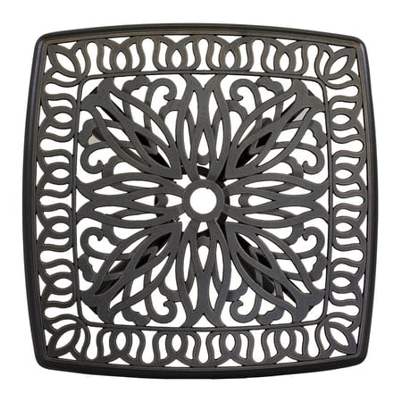 GatherCraft Havenside Home Saybrook Cast Aluminum End Table Gun Metal(Dessert Night)