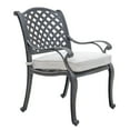 thumbnail image 1 of GatherCraft Ventura Cast Aluminum Dining Arm Chair with Cushion Dark Lava Bronze/Sandstorm, 1 of 5