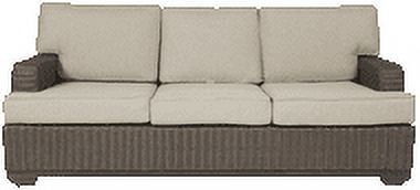 Gathercraft Brookstone Outdoor Wicker Sofa w Cushions