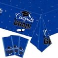 thumbnail image 1 of Gatherfun Graduation Decorations 2026, Congrats Grad Table Cover for Graduation Party Supplies, 3 pcs Class Blue Tablecloths, 54x108 Inch, 1 of 7