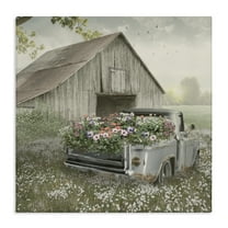 Stupell Industries Gathering Fragrance Flower Truck Canvas Wall Art, design by Nan, 36 x 36