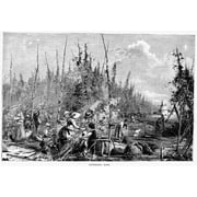 Gathering Hops. /Nwood Engraving, 19Th Century. Poster Print by  (18 x 24)
