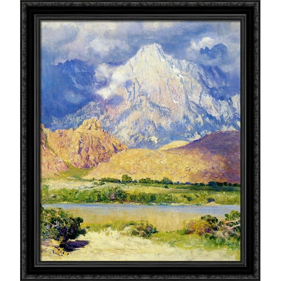 Gathering Storm, High Seas 28x34 Large Black Ornate Wood Framed Canvas Art by Guy Rose