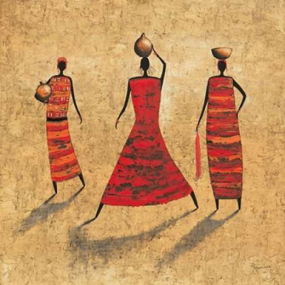 Gathering Water Canvas Art - Michel Rauscher (24 x 24)