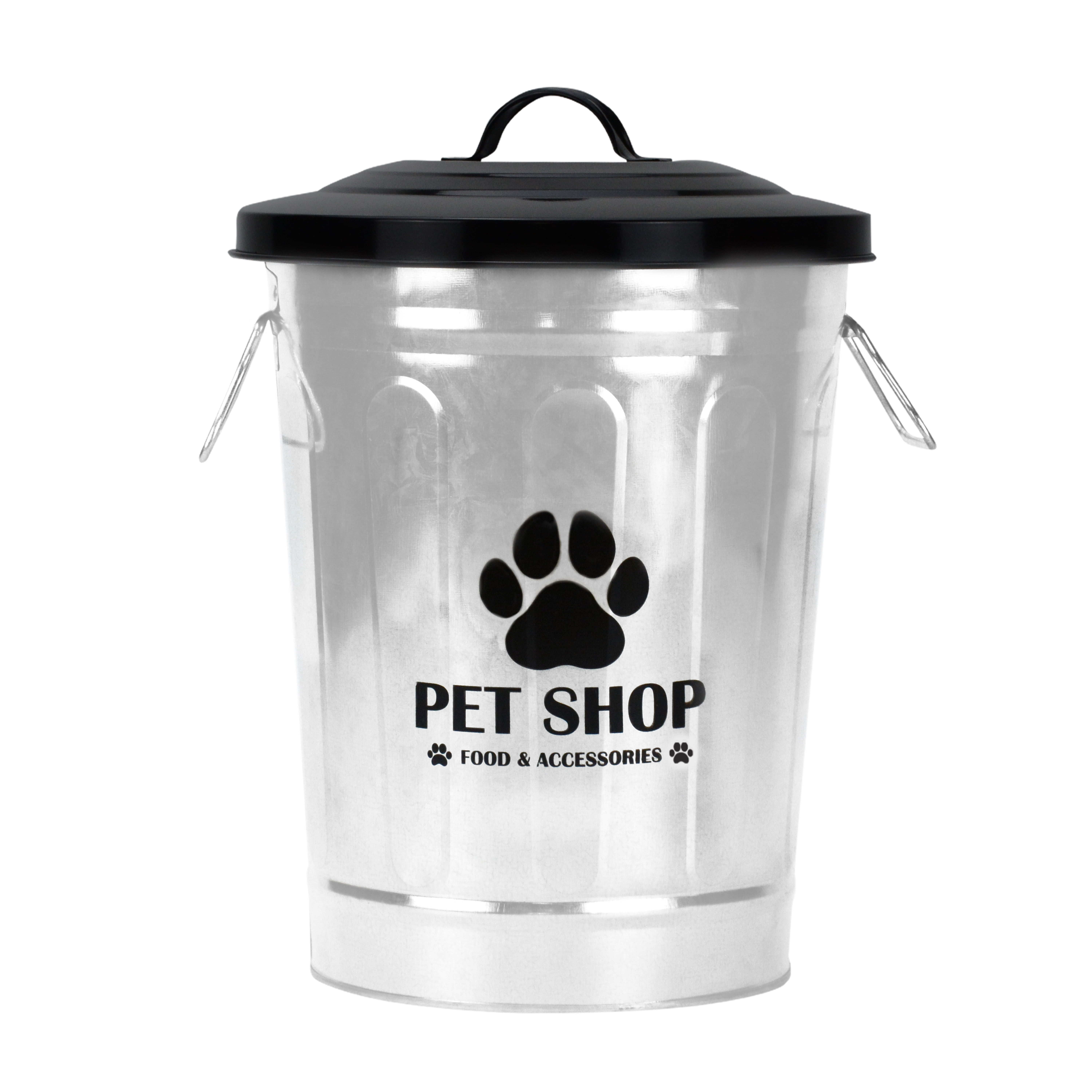 Gathery Pet Galvanized Metal Storage Basket with Lid for Pet foods Walmart