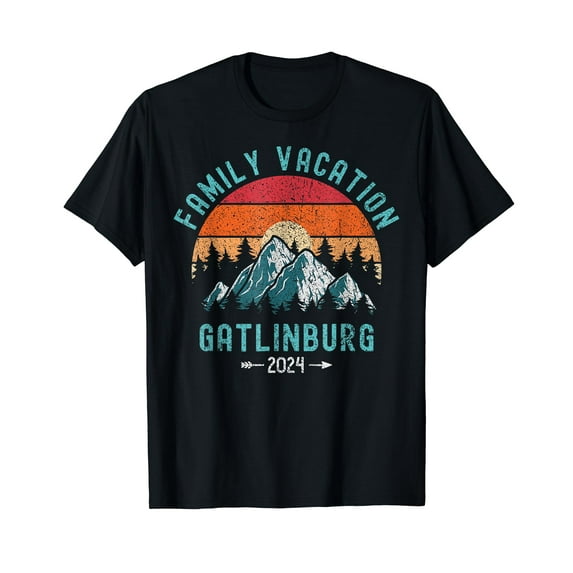 Gatlinburg Family Vacation 2024 Matching Group Vacation Men Women T-Shirt Vintage T-Shirt