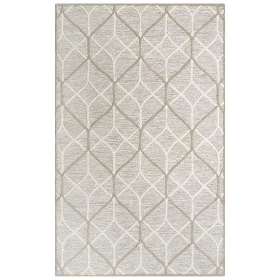 Gatney Rugs Ajna Area Rug A06102 Brown Ogee Diamond 5' x 7' 6" Rectangle