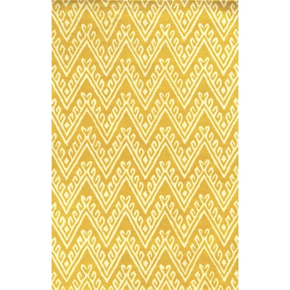 Gatney Rugs Amour Area Rug BD8870 Gold Chevron Angled 3' x 5' Rectangle