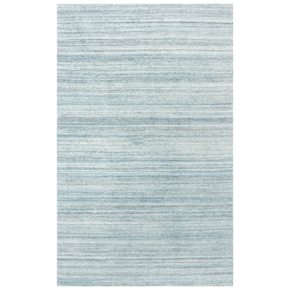 Gatney Rugs Coastal Area Rug SEA105 Teal Lines Bands 8' 6" x 11' 6" Rectangle