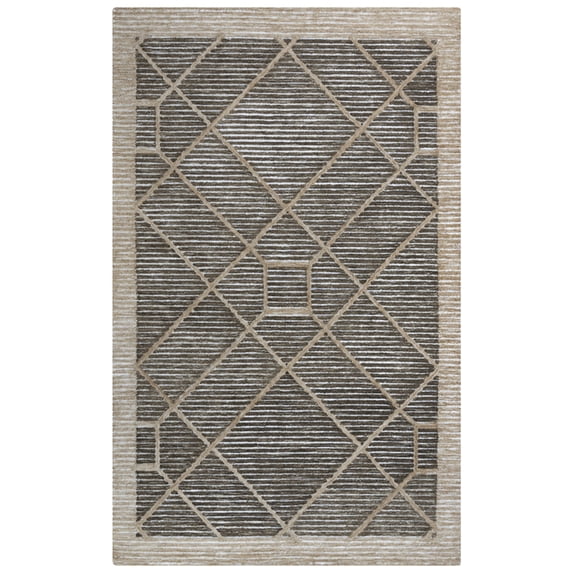 Gatney Rugs Courier Area Rug A09111 Beige Blocks Angled 5' x 7' 6 ...
