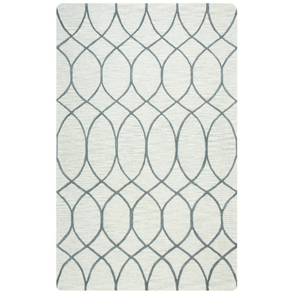 Gatney Rugs Crossing Area Rug CE9482 Khaki Lines Swirls 10' x 10' Round