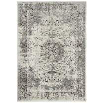 Gatney Rugs Cycle Area Rug ENA105 Gray Rings Scrolls 5' 3" x 7' 7" Rectangle