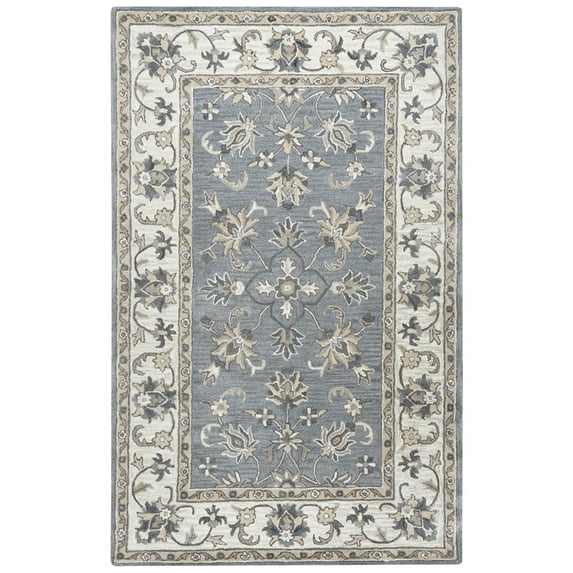 Gatney Rugs Cyclone Area Rug VN9658 Gray Petals Vines 12' x 15' Rectangle