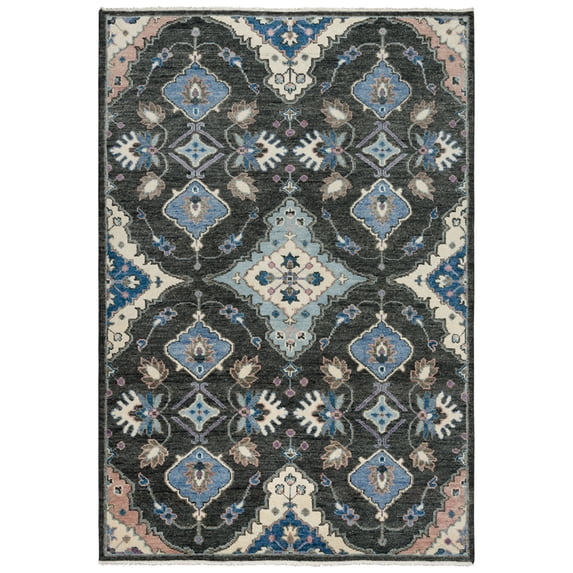 Gatney Rugs Davidson Area Rug ENV964 Charcoal Rounded Curves 9' x 12' Rectangle