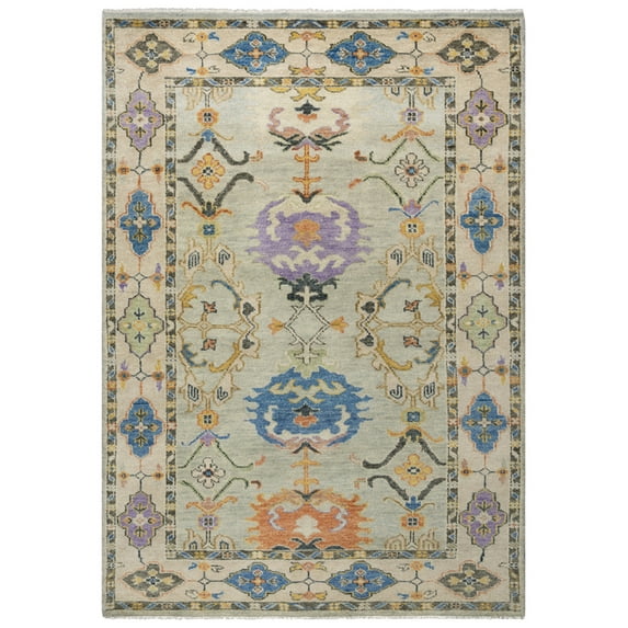 Gatney Rugs Davidson Area Rug ENV999 Gray/Ivory Vibrant Colorful 8' x 10' Rectangle
