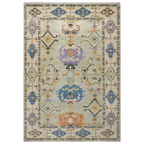 Gatney Rugs Davidson Area Rug ENV999 Gray/Ivory Vibrant Colorful 8' x 10' Rectangle