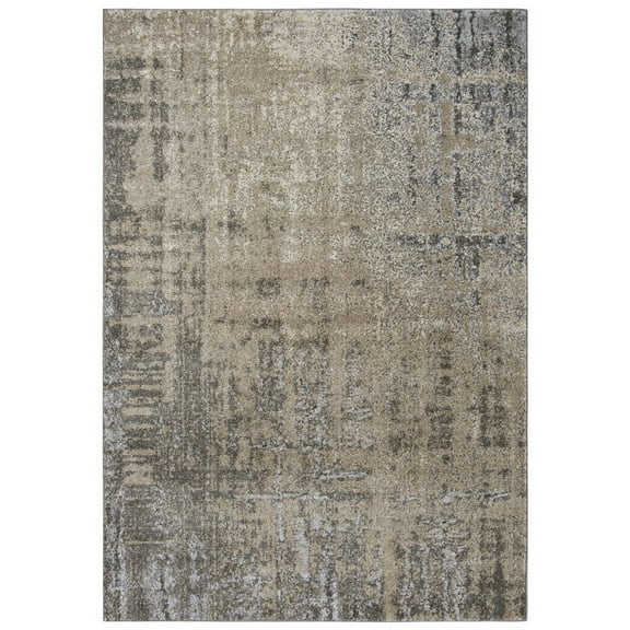 Gatney Rugs Dulce Area Rug VCA107 Beige Faded Distorted 5' 3" x 7' 6" Rectangle