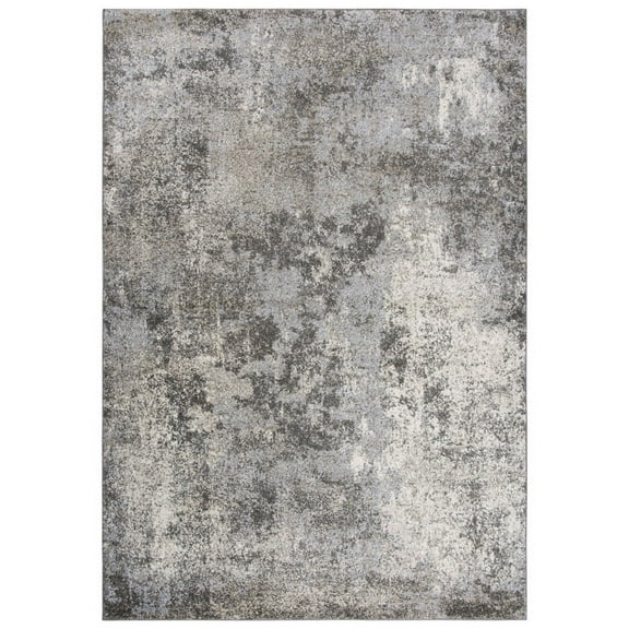 Gatney Rugs Dulce Area Rug VCA109 Silver Worn Faded 3' 11" x 5' 6" Rectangle