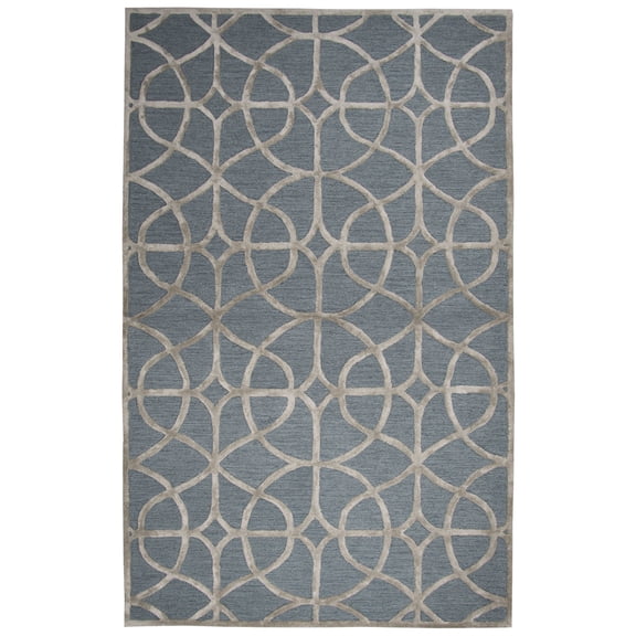Gatney Rugs Fiona Area Rug ME319A Ivory Rings Diamonds 3' x 5' Rectangle