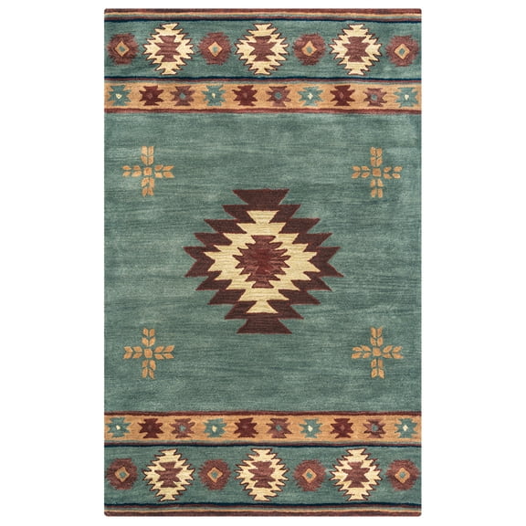 Gatney Rugs Frost Area Rug SU2008 Gray Blue Jagged Shapes 3' x 5' Rectangle