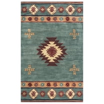 Gatney Rugs Frost Area Rug SU2008 Gray Blue Jagged Shapes 5' x 8' Rectangle