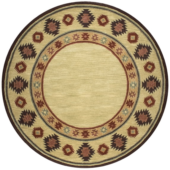 Gatney Rugs Frost Area Rug SU2015 Tan Jagged Prickly 8' x 8' Round