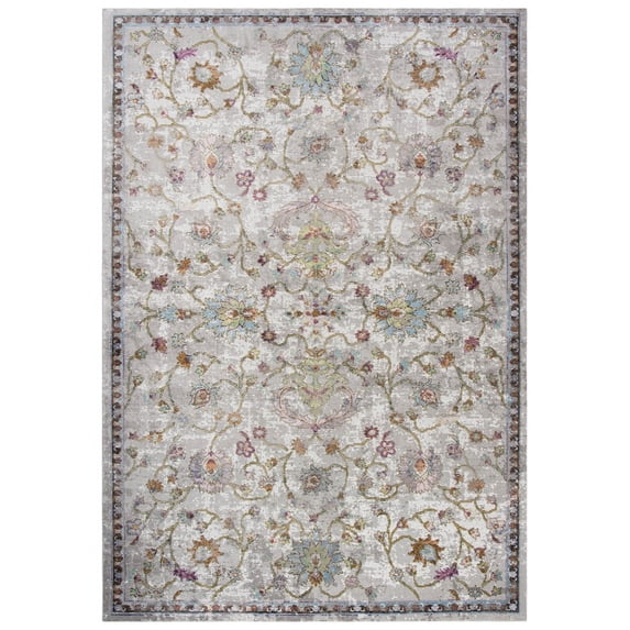 Gatney Rugs Harvard Area Rug PRI103 Beige/Cream Petals Vines 8' 10" x 11' 10" Rectangle