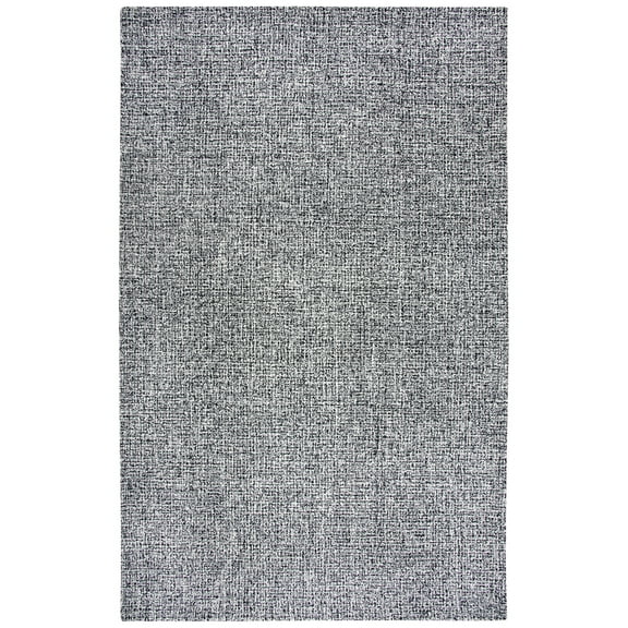 Gatney Rugs Hearthstone Area Rug BR223B Black/White Monochromatic Tufted 5' x 8' Rectangle