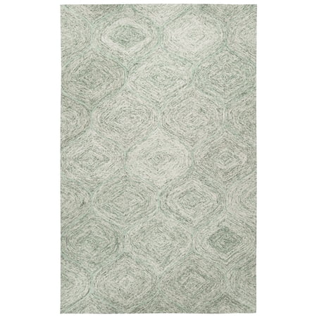 Gatney Rugs Hearthstone Area Rug BR364A Green Ogee Scales 5' x 8' Rectangle