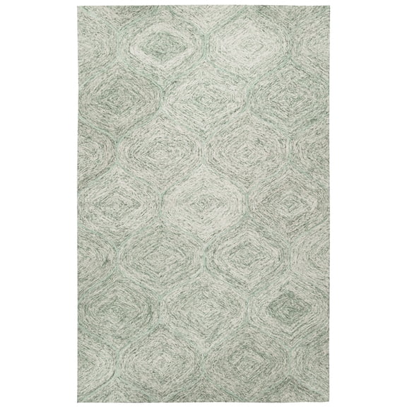 Gatney Rugs Hearthstone Area Rug BR364A Green Ogee Scales 8' x 10' Rectangle
