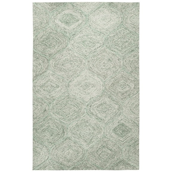 Gatney Rugs Hearthstone Area Rug BR364A Green Ogee Scales 9' x 12' Rectangle