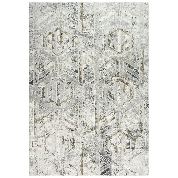 Gatney Rugs Hughes Area Rug EMG924 Stone/Beige Faded Shaded 8' 6" x 11' 6" Rectangle