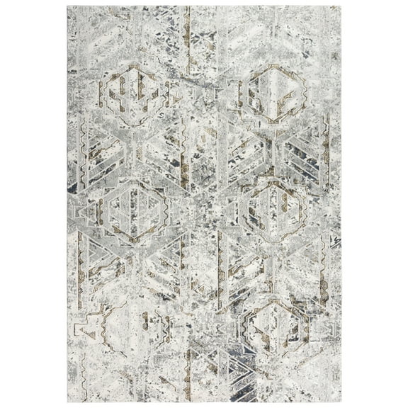 Gatney Rugs Hughes Area Rug EMG924 Stone/Beige Faded Shaded 8' 6" x 11' 6" Rectangle