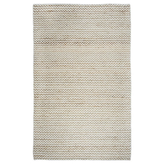 Gatney Rugs Meridian Area Rug EG9030 Natural Chevron Striped 2' 6" x 8' Rectangle