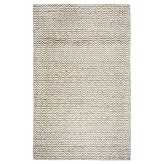 Gatney Rugs Meridian Area Rug EG9030 Natural Chevron Striped 5' x 8' Rectangle
