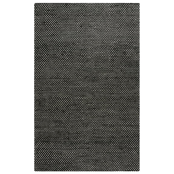 Gatney Rugs Meridian Area Rug EG9038 Black Solid Hand-Loomed 3' x 5' Rectangle
