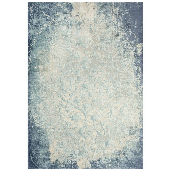 Gatney Rugs Midtown Area Rug CHS101 Teal/Blue Distressed Faded 3' 11" x 5' 6" Rectangle