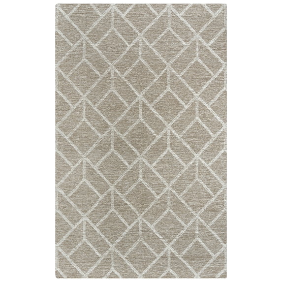Gatney Rugs Milpur Area Rug A08101 Brown Dimensional Cubism 5' x 7' 6" Rectangle