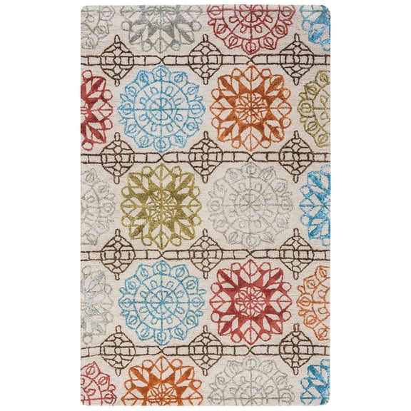 Gatney Rugs Obsidian Area Rug EH8644 Multi Petals Floral 8' x 10' Rectangle