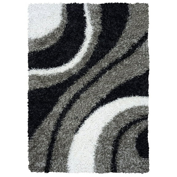 Gatney Rugs Peninsula Shag Area Rug KM2323 Multi Thick Luxe 5' x 7' Rectangle